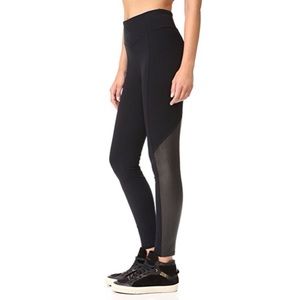 Black Spanx Faux Leather Panel Leggings